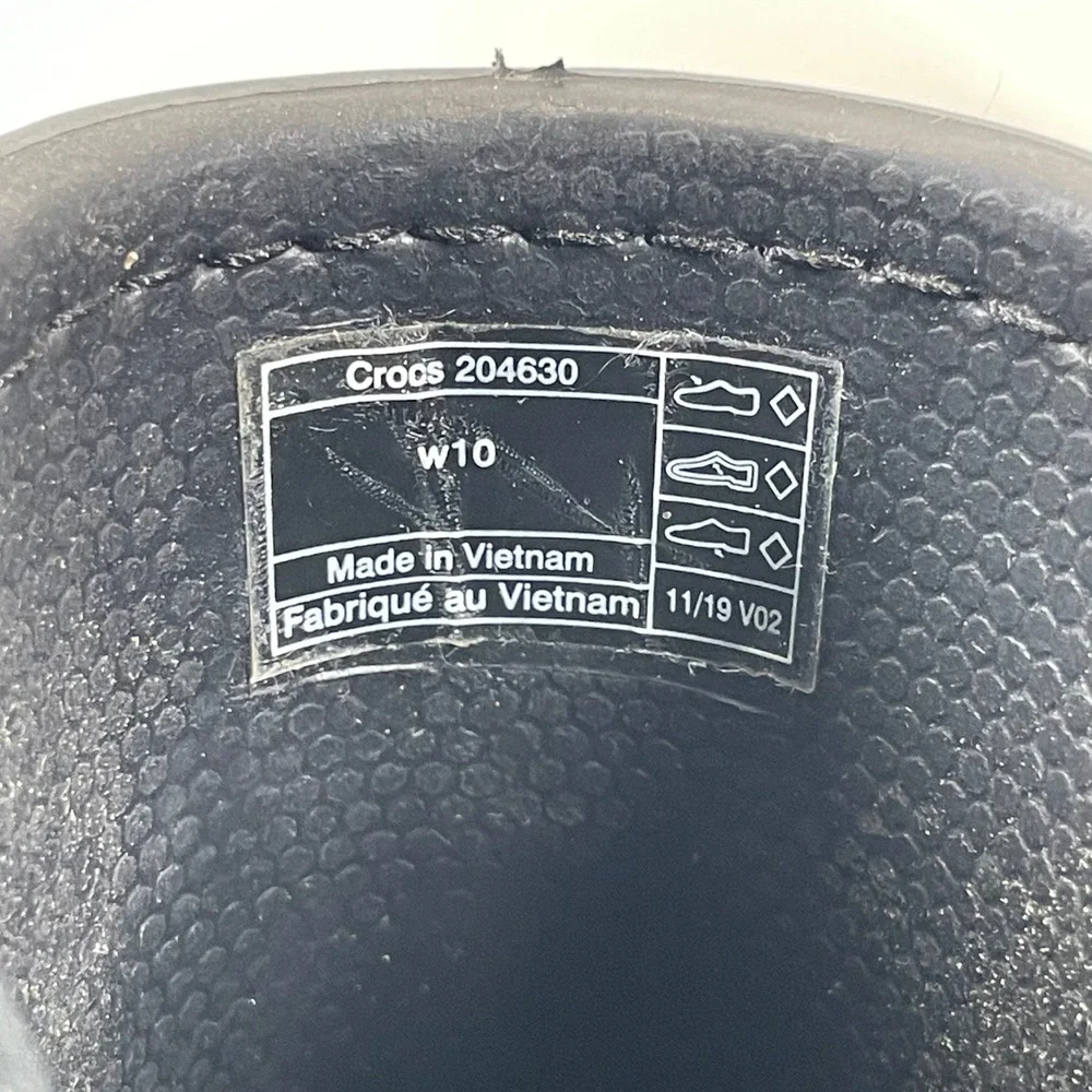 Crocs Freesail Chelsea Boot Womens 10 Black Rain Ankle Rubber Waterproof 204630